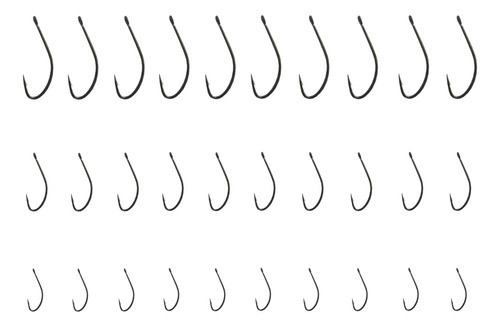 30 Anzuelos Pejerrey Akita Black Niquel Medidas N°1 N°2 N°3 0