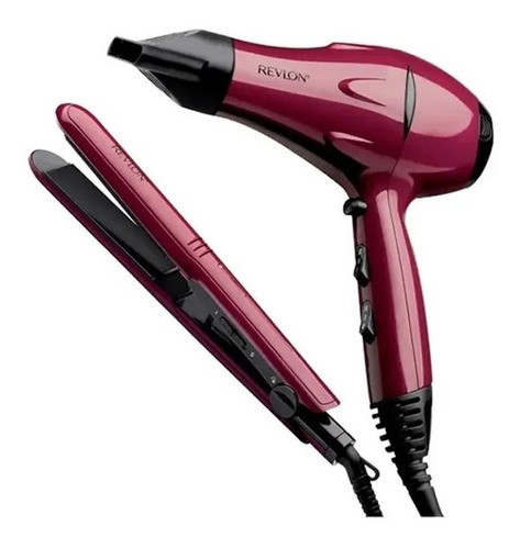 Combo Secador De Pelo 2000w + Planchita De Pelo 210° Revlon 0