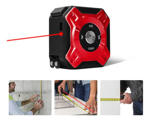Trena Laser Digital Multifuncional Fita Métrica 50m C/alerta 0