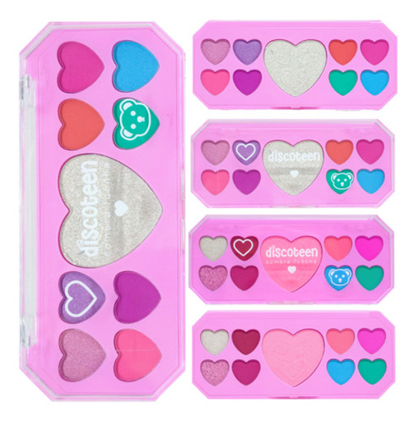 6 Paleta De Sombra Fofinha Hb102345 Kit Discoteen Atacado Sj 0