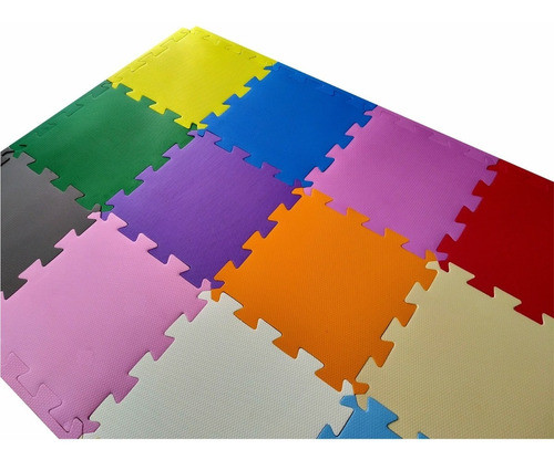 Kit 20 Tapetes Infantil Emborrachado 50x50 10mm Tatame Eva 1