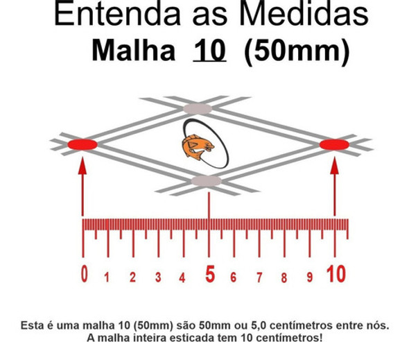 Rede Pesca Pronta Malha 10 Fio0,30 1,60alt 50 Metros 1
