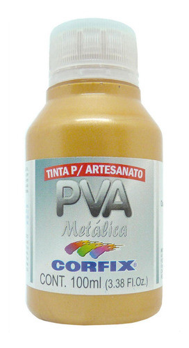 Tinta Pva Metalica Corfix 403 Ouro Palido 100ml 0