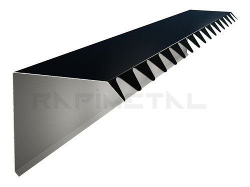 Zingueria Babeta Ele Sinusoidal Techo Chapa Negro 1,22 Mts 0