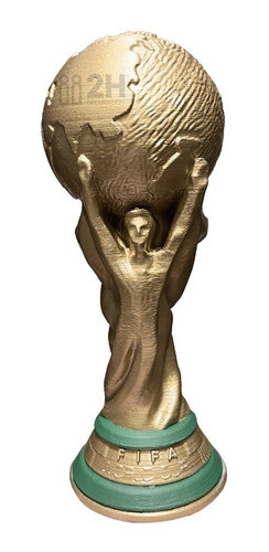 Copa Del Mundo Fifa 2022 Mundial Futbol 10 Cm Alto Color Oro 0
