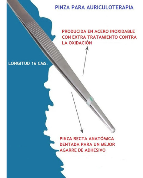 Pinza Curva Para Auriculoterapia- En Acero Inoxidable 1