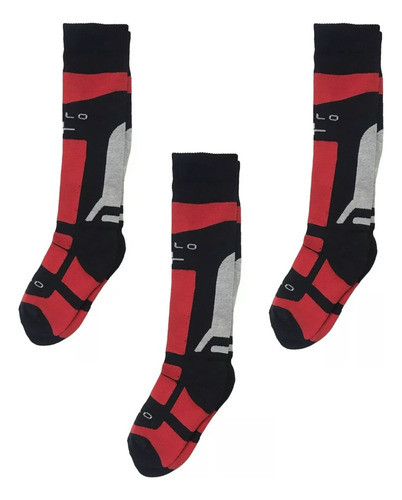 Combo X3 Pares Medias Liner Abrigo Oslo Termicas Rojo Avant 0