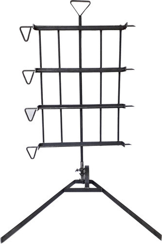 Asador Mediano Malambo Cruz Regulable Con Brochette 1