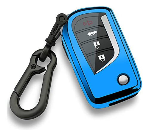 Funda De Lujo P/llave Remota Inteligente Toyota Azul 0