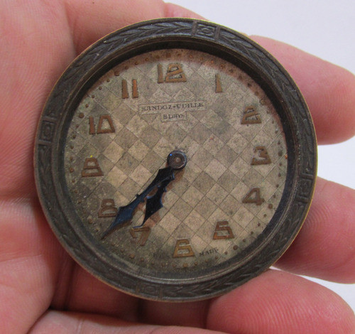Antiguo Reloj Sandoz Vuille De Tablero De Auto, No Funciona 0