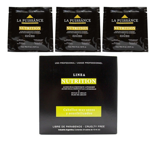 La Puissance Nutrition X3 Máscara Argan Cabello Seco X 15ml 0