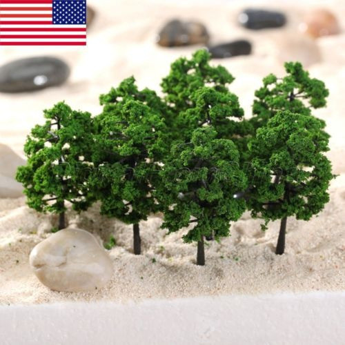 Estados Unidos Bolsa De 10pcs Árbol Modelo Tren Ferrocarril 1