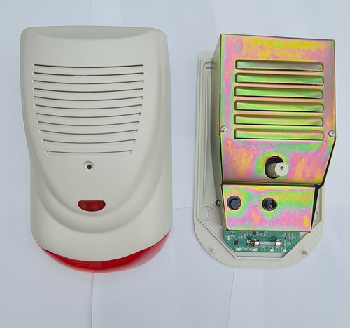 Sirena Exterior Alarma 118db Estrobo 3 Tonos . Opc. Autonoma 1