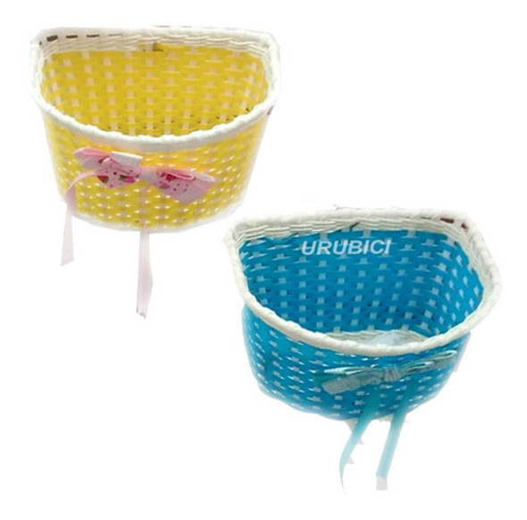 Canasto De Pvc Rosado Para Bicicleta De Niña 1