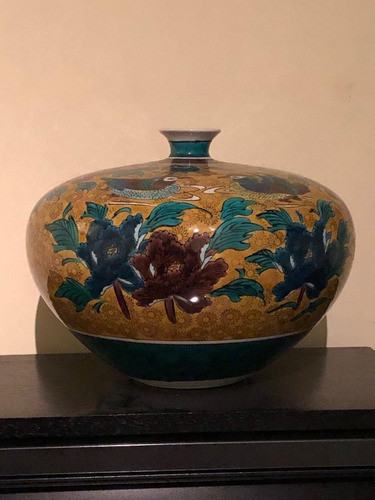 Jarrón Porcelana Japonesa Kutani De Kanazawa 0