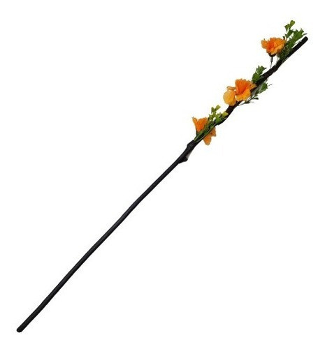 Planta Artificial De Calidad Vara Seca Flor Naranja 70cm $sd 0