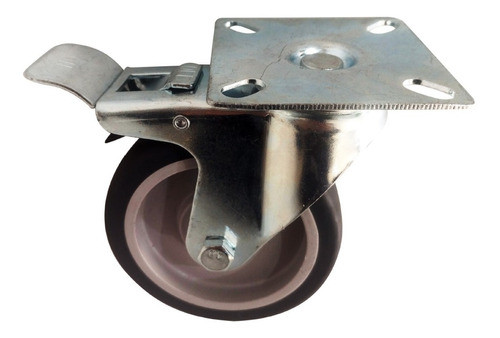 Ruedas De Tpr Gris Diametro 100 Mm Con Freno 0