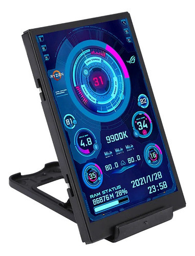 Monitor Pantalla Secundaria Led Estadisticas Pc Componentes 0