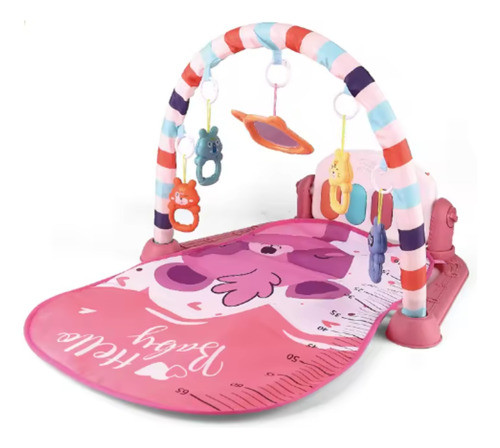 Gimnasio Con Piano Manta Y Sonajeros Para Bebes Color Rosa 0
