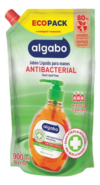Jabón Liquido Antibacterial Algabo Repuesto X 3 Unidades 0 Jabón Liquido Antibacterial Algabo Repuesto X 3 Unidades 0