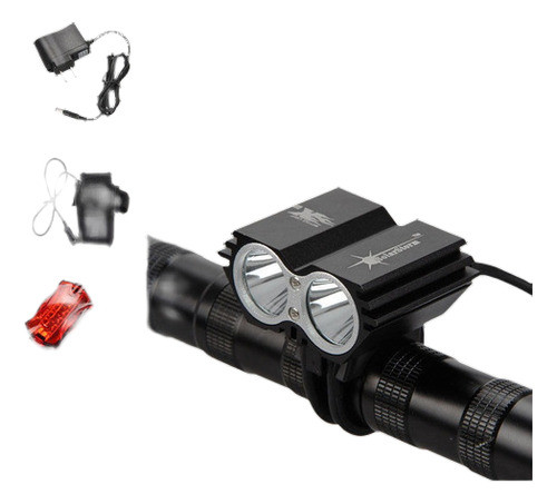 Solarstorm 6000lm 2xcree T6 Led Frontal Bicicleta Lámpara Bi 0