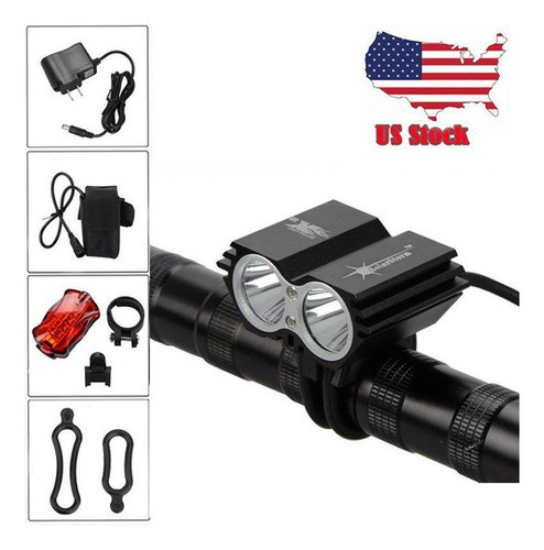 Solarstorm 6000lm 2xcree T6 Led Frontal Bicicleta Lámpara Bi 1