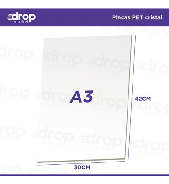 Corte A3 Pet Simil Acrílico Transparente 30x42 2mm X10u 1