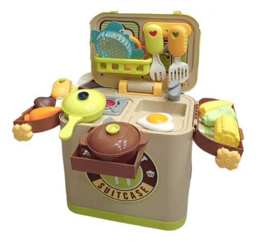 Valija Maletín De Cocina Con Carrito, Luz Y Sonido 1