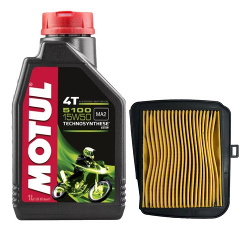 Kit Service Honda Cg150 New Titan Motul 5100 + Filtro Okinoi 0