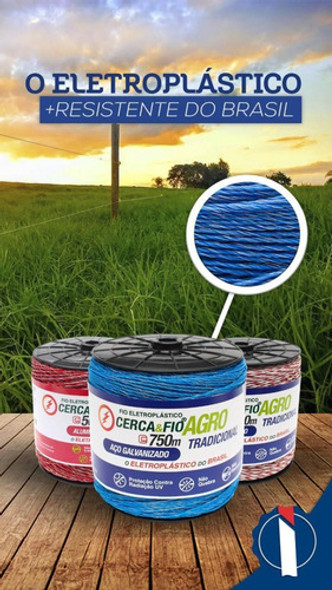 Fio Para Cerca Elétrica Rural Eletroplastico - Rolo 500m 1
