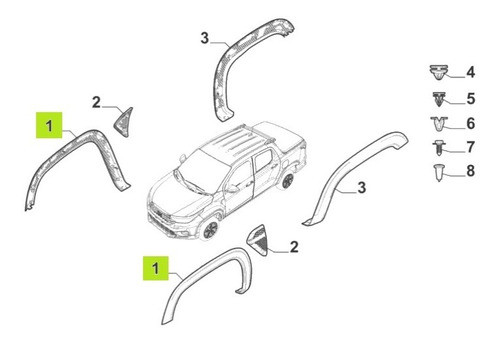 Fender Delt. Der. -original- Fiat Strada Endurance 1.42020- 0