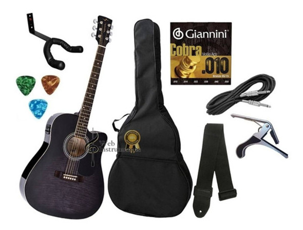 Violão Vogga Vck370 Elétrico+ Acessórios 0