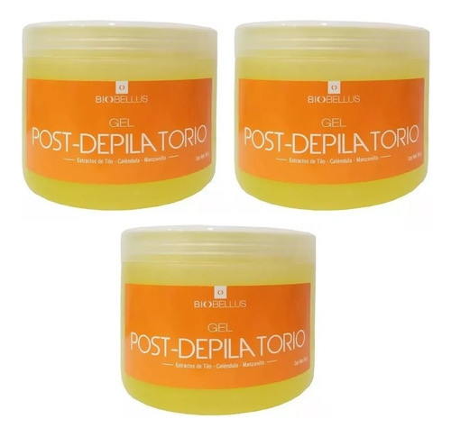 3 Gel Post Depilatorio Con Manzanilla - Biobellus 250ml 0
