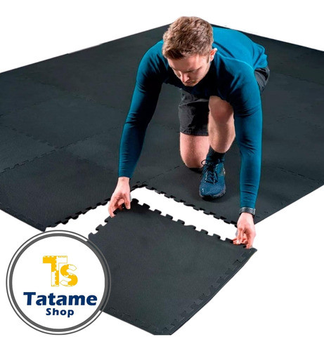 Kit 8 Tapete Piso Borracha Academia Crossfit Placa 50x50cm 1
