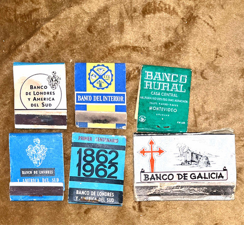 Fósforos Antiguos Bancos De Uruguay De Colección Rural Lote 0
