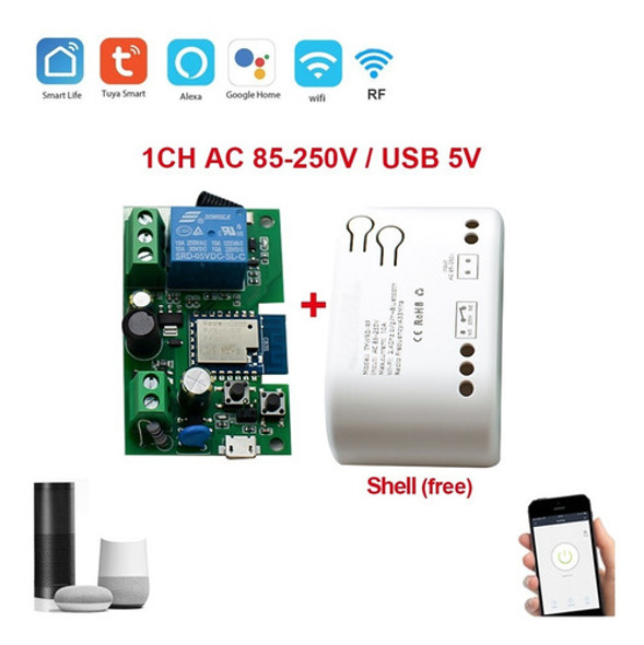 Interruptor Relé Inteligente Contato Seco Wifi 110v 220v Rf 1