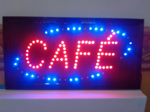 Cartel Led Abierto Importado Oferta X 10 Y 40+ O La Q`quiera 1