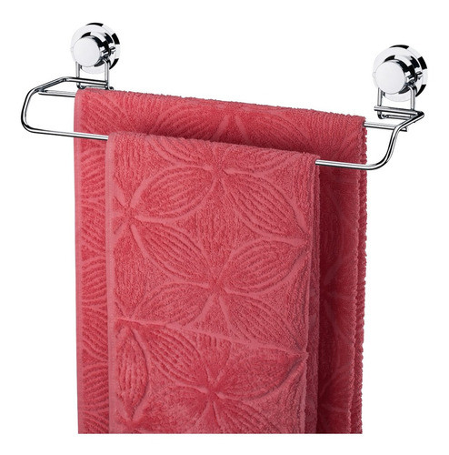 Kit Suporte Papel Higiênico Porta Toalha Ventosa Cromado 1