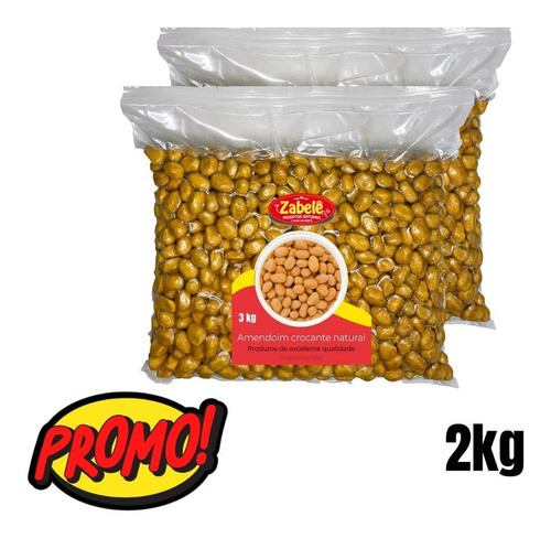 Amendoim Crocante 2kg - Promoção - Boa Qualidade 0