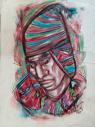 Elena Castellanos - Tecnica Mixta Original - 1963 0