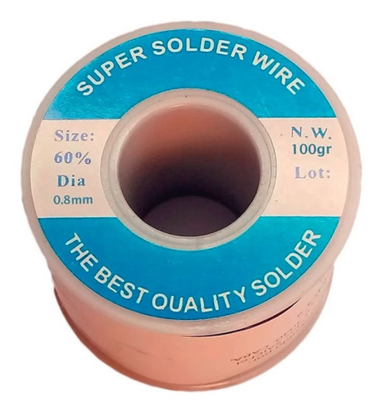 Estaño Rollo 100 Gramos 0.8mm Zurich 60/40 Para Soldar 0