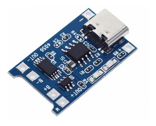 10x Módulo Carregador Bateria Lítio Tp4056 1a 5v Usb Tipo C 0