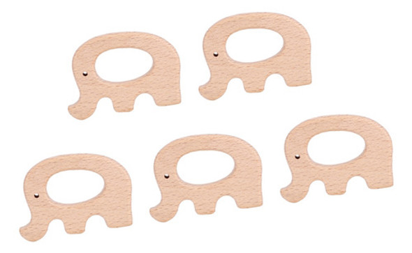 Animal Teether, 5 Peças De Brinquedo De Madeira Para Dentiçã 0 Animal Teether, 5 Peças De Brinquedo De Madeira Para Dentiçã 0