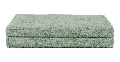 Kit 02 Pisos Supremo Pezinho Verde Esmeralda 100% Algodão 0