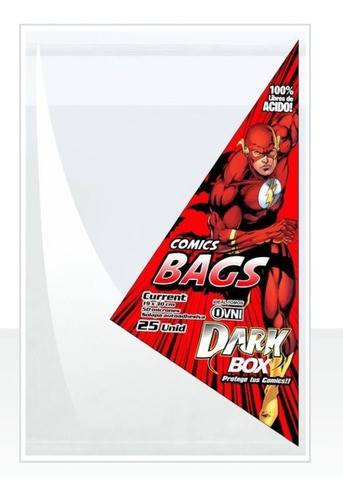 Dark Box Bolsas Protectoras Comics Anti Acido Tamaño Ovni 0