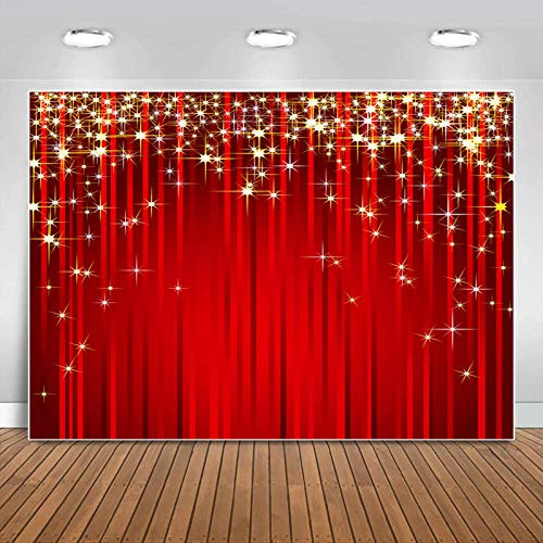 Telón De Fondo Fotográfico Sensfun, Dorado, Rojo Estrellado, 0