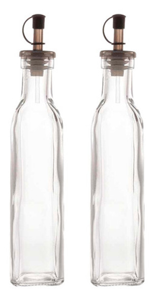 Kit 2 Garrafas Para Azeite De Vidro Com Tampa Lyor 270ml 0