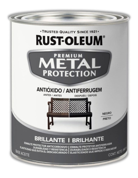 Metal Protection Esmalte Antióxido Negro B Rust Oleum Sibaco 0