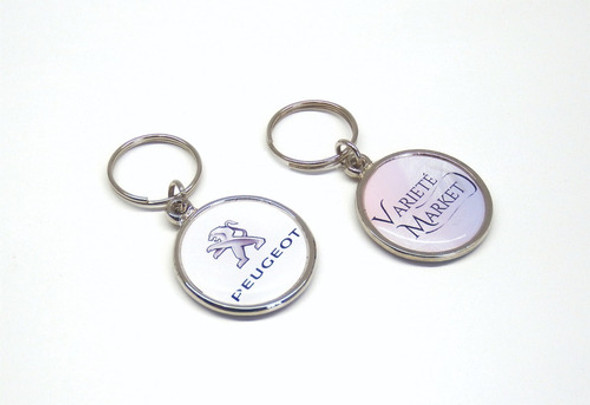 Llaveros Personalizados Pack 50u Doble Dome 1