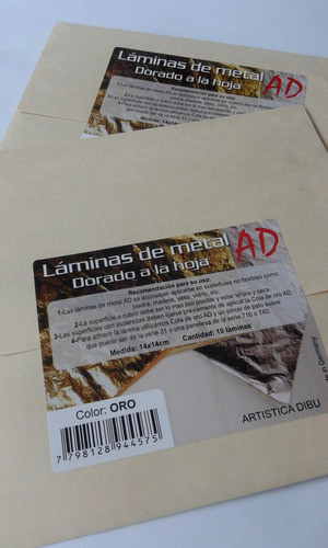 Laminas Para Dorado A La Hoja Ad Oro / Plata    (1363) 0